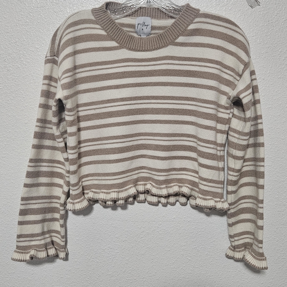 Polly striped cropped sweater size m/l